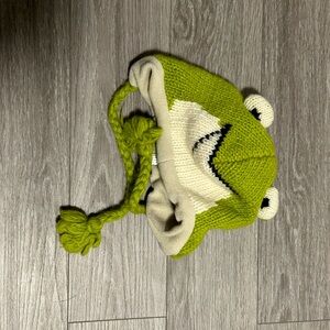 Green Frog Knit Hat